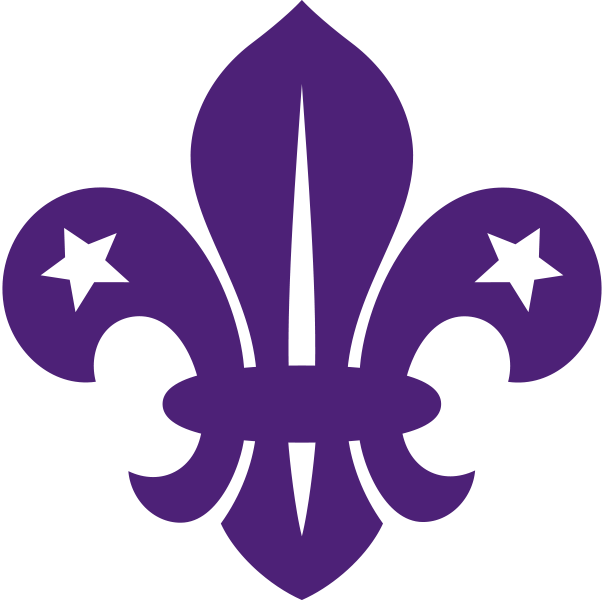 fleur de lis purple rgb 77 33 119 blacktoft beacon district scouts blacktoft beacon scouts